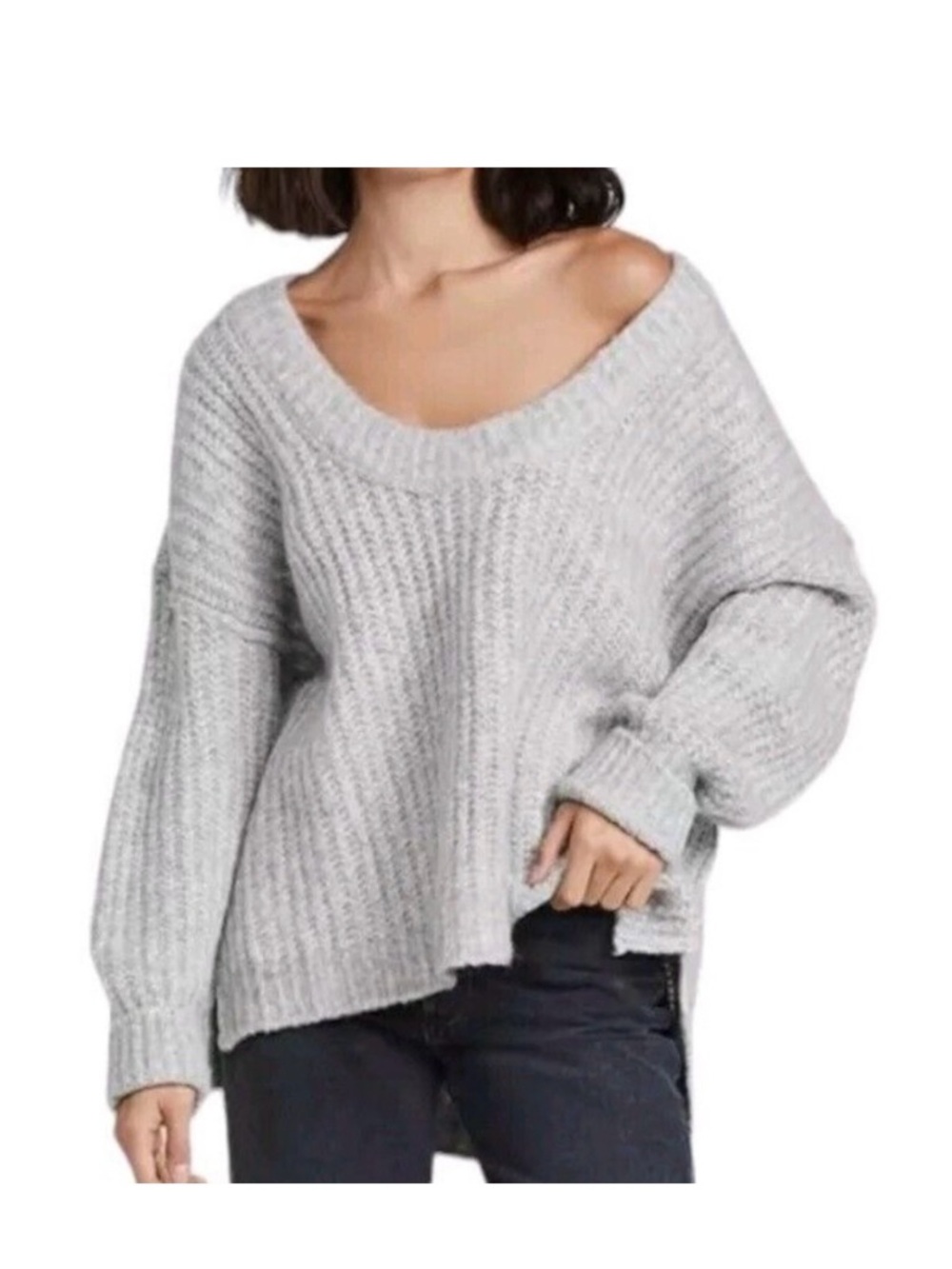 Free People Oversized Chunky Crewneck Sweater